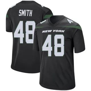 Aaron Smith New York Jets Men's Game Nike Jersey - Stealth Black