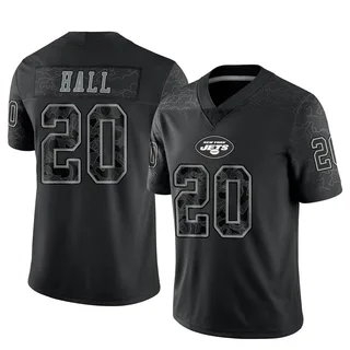 Breece Hall New York Jets Men's Limited Reflective Jersey - Black