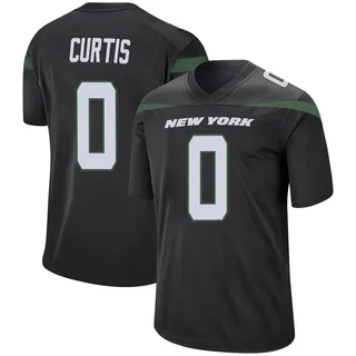 Chase Curtis New York Jets Youth Game Nike Jersey - Stealth Black