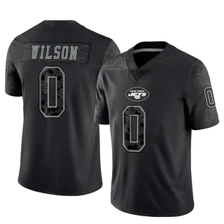 Chase Wilson New York Jets Men's Limited Reflective Nike Jersey - Black
