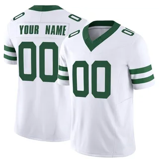 Custom New York Jets Men's Game Custom Legacy Jersey - White