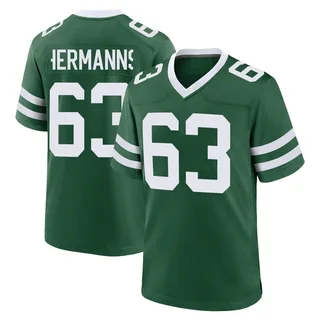 Grant Hermanns New York Jets Men's Game Legacy Nike Jersey - Green
