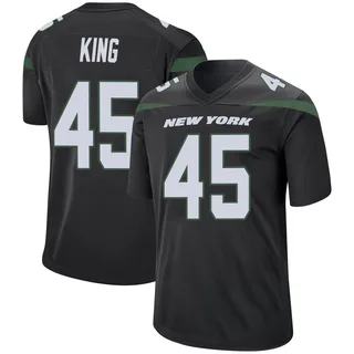 Kobe King New York Jets Men's Game Nike Jersey - Stealth Black