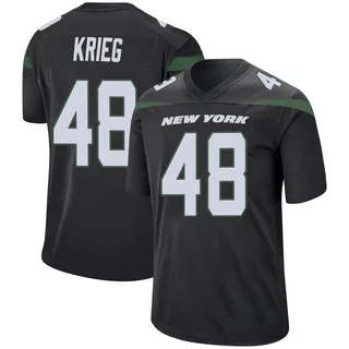 Lenny Krieg New York Jets Youth Game Nike Jersey - Stealth Black