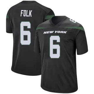 Nick Folk New York Jets Youth Game Nike Jersey - Stealth Black