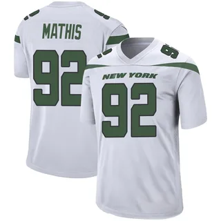 Ochaun Mathis New York Jets Men's Game Nike Jersey - Spotlight White