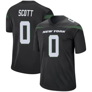 Sam Scott New York Jets Men's Game Nike Jersey - Stealth Black
