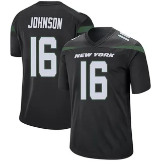 Tyler Johnson New York Jets Men's Game Nike Jersey - Stealth Black