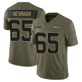 Xavier Newman New York Jets Men's Limited 2025 Salute to Service Nike Jersey - Olive